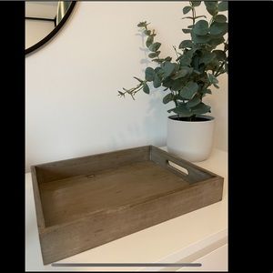 Decorative tray light grey wood